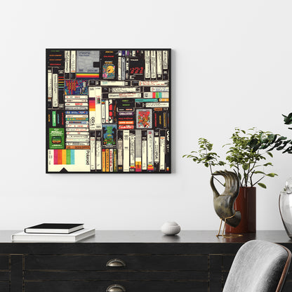 Wall Art 40cmx40cm Book Black Frame Canvas