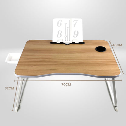 EKKIO Extra Large Multifunctional Portable Bed Tray Laptop Desk (White Oak) EK-BT-102-OEJ