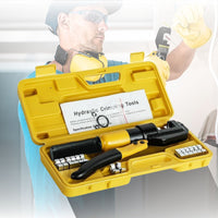 RYNOMATE 8 Ton Hydraulic Crimping Tool with 9 Dies( Yellow)