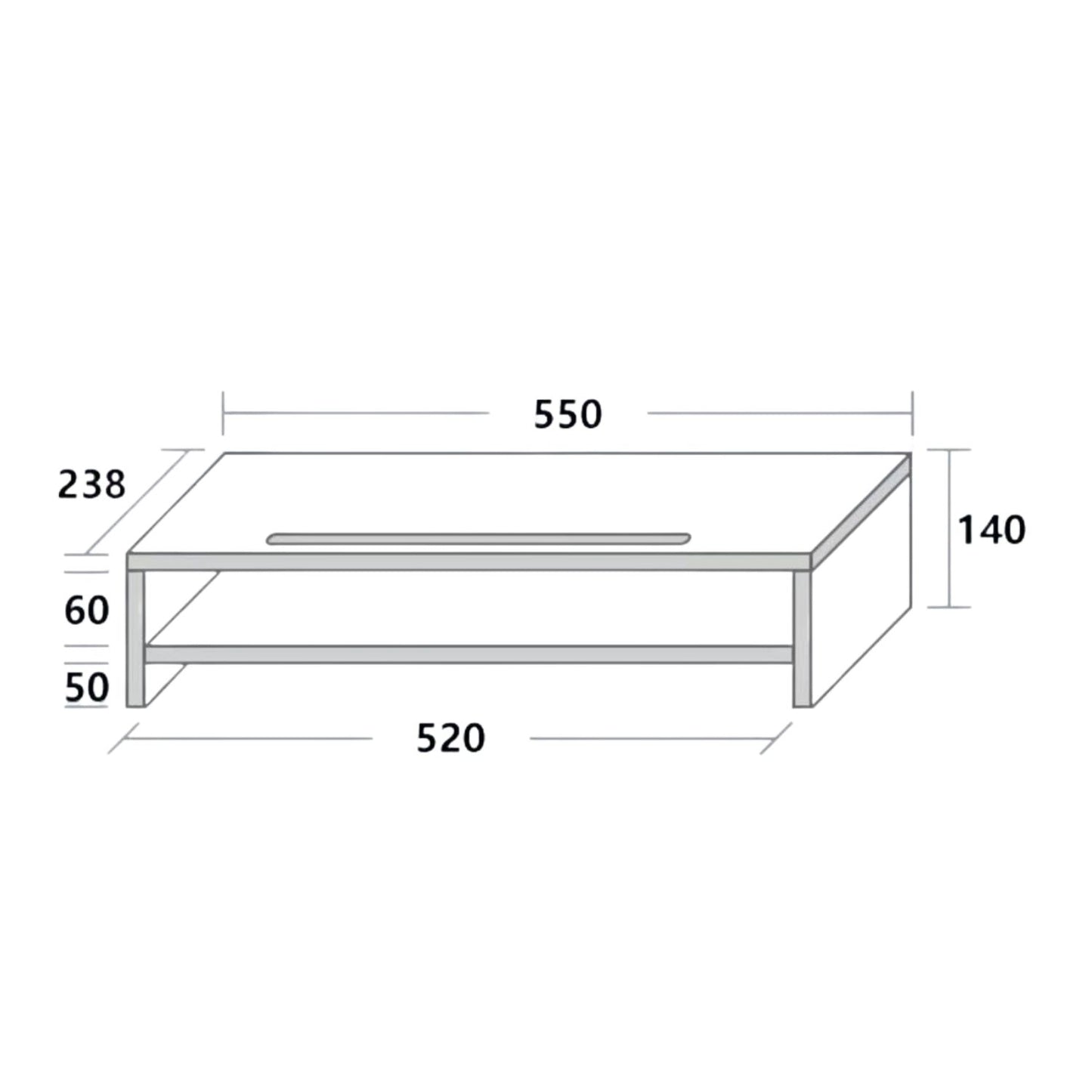 VOCTUS 2 Tiers Monitor Stand VT-MS-102-OBY