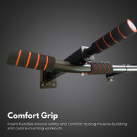 VERPEAK Wall Mounted Pull Up Bar with 136 kg Capacity (Black)