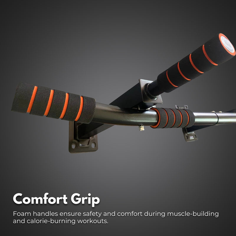 VERPEAK Wall Mounted Pull Up Bar with 136 kg Capacity (Black)