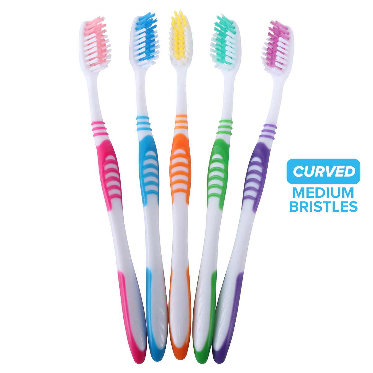 1st Care 180PCE Toothbrushes Medium Bristles Assorted Colours