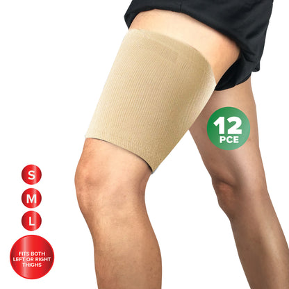 1st Care 12PCE Elastic Compression Thigh Supports Breathable Flexible 3 Sizes