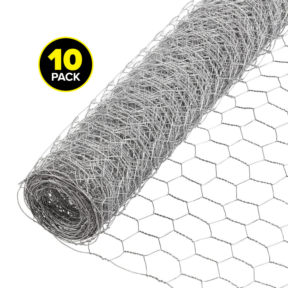 Handy Hardware 10PCE Chicken Wire/Mesh Rust Proof Lightweight Sturdy 5 x 1m