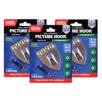 Handy Hardware 24PCE Picture Hooks Brass Plated Holding Capacity 20-45kg