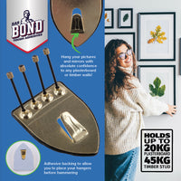 Handy Hardware 24PCE Picture Hooks Brass Plated Holding Capacity 20-45kg