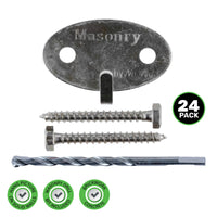 Handy Hardware 24PCE Masonry Picture Hook Drill Bit Included 60kg Hold