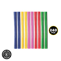 Handy Hardware 240PCE Coloured Hot Melt Glue Stick Vibrant Colours 100 x 11mm