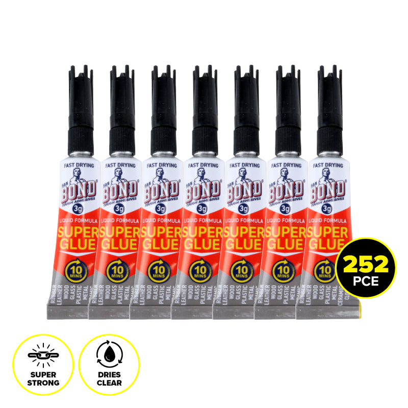 Handy Hardware 252PCE Super Glue Quick Dry High Strength Interior/Exterior 3g