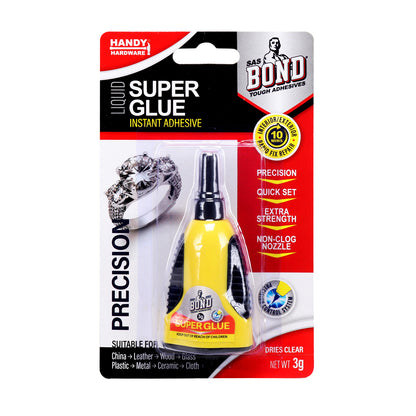 Handy Hardware 24PCE Super Glue Precision Tip High Strength Quick Setting 3g