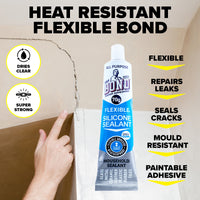 Handy Hardware 24PCE Silicone Sealant Gap Filler Paintable High Strength 70ml