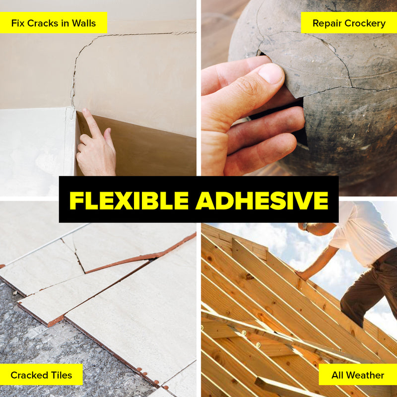 Handy Hardware 24PCE Silicone Sealant Gap Filler Paintable High Strength 70ml