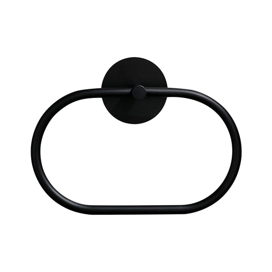 Bathroom Towel Ring Bathroom Towel Rack Adhesive Hand Towels Holder Towel Hanger Black